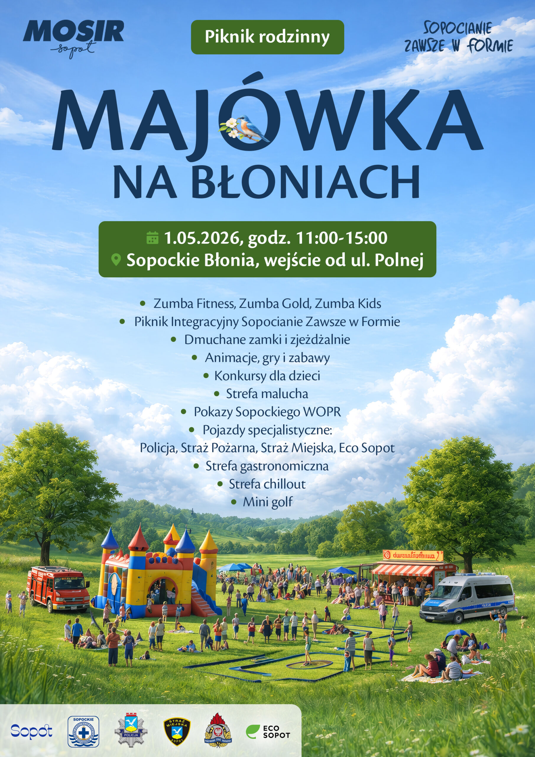 majówka na błoniach plakat